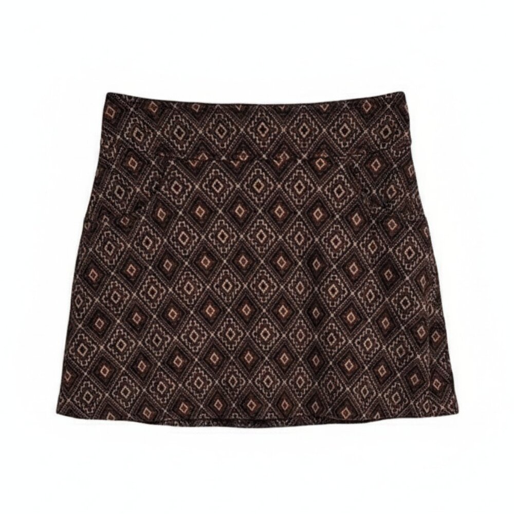 Vtg KOJI YOHJI Women's Geometric Knitted Mini Skirt Diamond Y2K USA Union Made 5